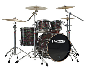ludwig keystone psych red glass glitter
