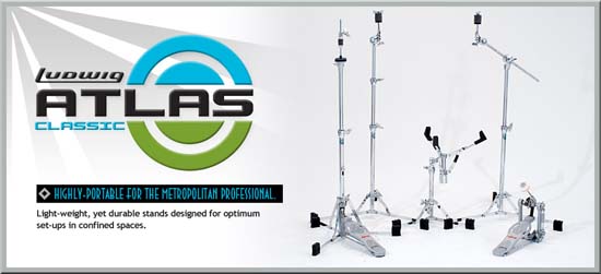 new for 2012, announcing Ludwig Atlas Classic hardware for shell packs and drums