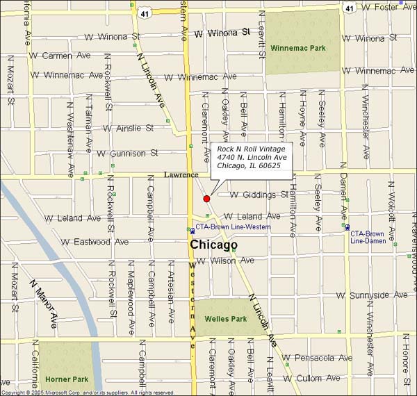 map to ludwigdrumsusa, a division of rock n roll vintage inc.