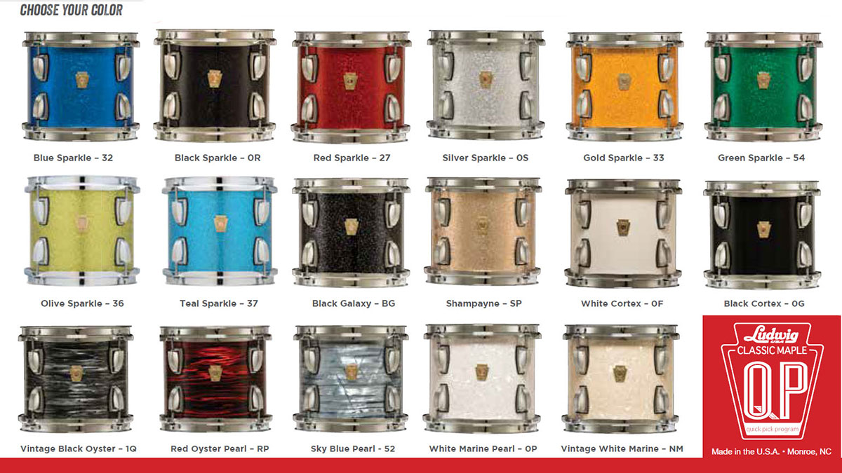 ludwig classic maple quick pick color options